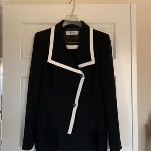 Black and white business suit